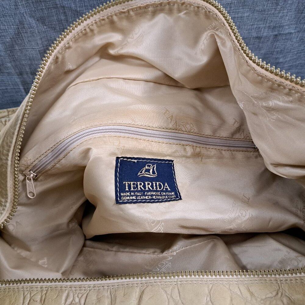 Tangaroa Venezia VINTAGE Italian Leather Crocodile Duffel Travel Bag - Picture 7 of 16